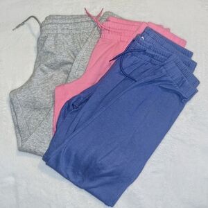 Big Girls Jogger Pants Set - Gray, Pink, and Purple SZ XL